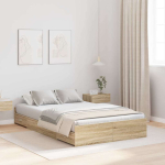 Voodi hoiukohaga raam peaga sonoma tamm 120 x 190 cm tehispuit