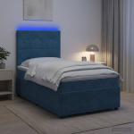 Led kastivoodiga madrats led-ribadega sinine 120 x 200 cm samet