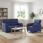 Diivanikomplekt 2 pcs politsei sinine samet