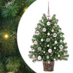 Tehisj&otilde;ulupuu koos 150 led-iga roheline 75 cm pe ja pvc