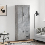 K&otilde;rge kapp, betoonhall, 69,5 x 34 x 180 cm,tehispuit