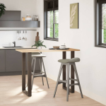 Baarilaua jalad u-kujulised 2 tk, naturaalne teras, 60 x (100&ndash;101) cm, teras