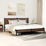 Metallist voodiraam ilma madratsita pruun tamm 180x200 cm