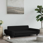 Koeravoodi, must, 100 x 54 x 33 cm, samet