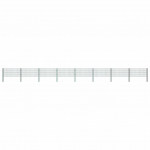 Aiapaneel postidega, raud, 1385 x 80 cm, roheline