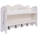 Seinale kinnitatav riidenagi, valge, 50 x 10 x 30 cm, puidust