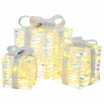 Kingituse kast 3 pcs soe valge 20 x 20 x 20 cm pet
