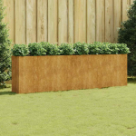 Taimekast, 280 x 40 x 80 cm, corten-teras