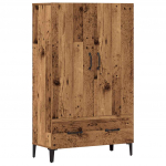 Highboard old wood 70x31x115 cm engineered wood