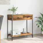 Konsoollaud sahtliga vana puit 75 x 34,5 x 75 cm tehispuit