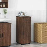 Vannitoa kapp pruun tamme 30 x 35 x 80 cm tehispuit & metall