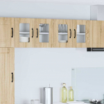 Seinakapp k&ouml;&ouml;ki riiuliga sonoma tamm 60 x 31 x 40 cm tehispuit