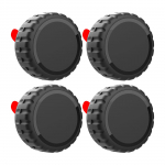 Apple AirTag Case, Screw-on, Waterproof, Self-Adhesive - Black - 4 pieces