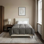 Suvised teki rapistatud helehall 155 x 220 cm mikrokiud