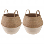 K&auml;siga taimepott 2 pcs valge &oslash; 32 x 32 cm 100% mererohi