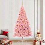 Tehis pre-lit j&otilde;ulupuu koos 300 led-iga roosa 240 cm pvc