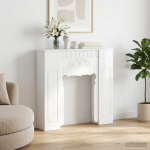 Kamina raam k&otilde;rgl&auml;ikega valge 93 x 20 x 89 cm tehispuit