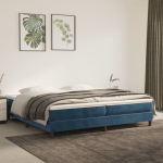 Vedrumadratsi voodiraam tumesinine 200x200 cm samet