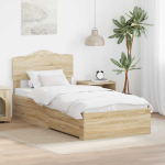 Voodi raam sahtliga peaga sonoma tamm 100 x 200 cm tehispuit