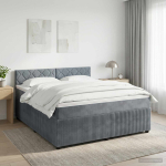 Vedruvoodi madratsiga peaga tumehall 140 x 200 cm samet