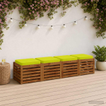 4-osalised istepad vught 4 pcs 100% pol&uuml;ester hele roheline