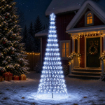 Led j&otilde;ulupuu 300 cm 350 led-i k&uuml;lm valge raud must