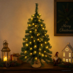 Mini j&otilde;ulupuu 60 cm 25 led-i soe valge pvc roheline
