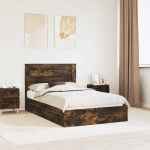Voodi raam sahtliga suitsetatud tamm 135 x 190 cm tehispuit
