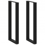Baarilaua jalad u-kujulised, 2 tk, mustad, 40 x (110-111) cm, teras