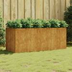 Taimekast, 200 x 80 x 80 cm, corten-teras