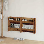 Seina jalan&otilde;ude kapp 2 pcs vana puit 60 x 18 x 60 cm tehispuit