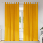 Pimendavad kardinad 2 pcs kollane sinep 140 x 225 cm samet