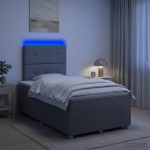 Led kastivoodiga madrats peaga helehall 120 x 190 cm kangas