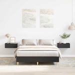 Voodiraam ilma madratsita, must, 135x190 cm, tehispuit
