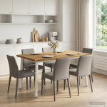 Elusa servaga eine laud 140 x 90 x 75 cm tugev akatsiapuu valge