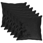 Diivanipadi 6 pcs heerlen must 70 x 70 cm flanell