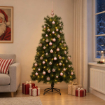 Kunstlik hingedega j&otilde;ulupuu koos kuulidega 210 cm 300 led-i