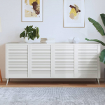 Kapiuksed, v&otilde;rega disain 4 tk valge 69x49,4 cm m&auml;nnipuit