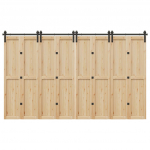 Liugukse tarvikute komplekt 366 cm terasest, must