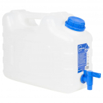 Veekanister kraaniga, l&auml;bipaistev, 10 l, plast