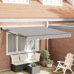 K&auml;igukohandatav varikatus helehall 350 x 250 cm kangas