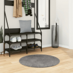 Vaip "huarte", l&uuml;hikese narmaga, pestav, antratsiit, &oslash;80 cm
