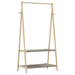 Riiulitega riidenagi, 96x45,5x150,5 cm, bambus