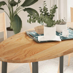Lauaplaat, helepruun, 120 x 60 x 2 cm, tammepuit ovaalne
