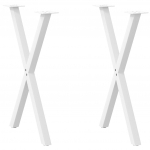 S&ouml;&ouml;gilaua jalad, x-kujulised, 2 tk, valged, 50 x (72&ndash;73) cm, teras