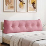 Seljatugi padi roosa 160 x 24 x 50 cm samet