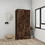 Riidekapp, suitsutatud tamm, 82,5 x 51,5 x 180 cm, tehispuit