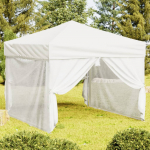Kokkupandav peotelk seintega, valge, 3 x 3 m