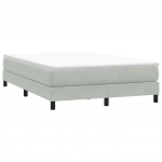 Box vedruvoodi ilma madratsita helehall 140x210 cm samet