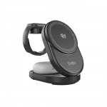 SBS Qi2.2 25W Inductive 3-in-1 Foldable Charging Station with MFI Certificate - Black
